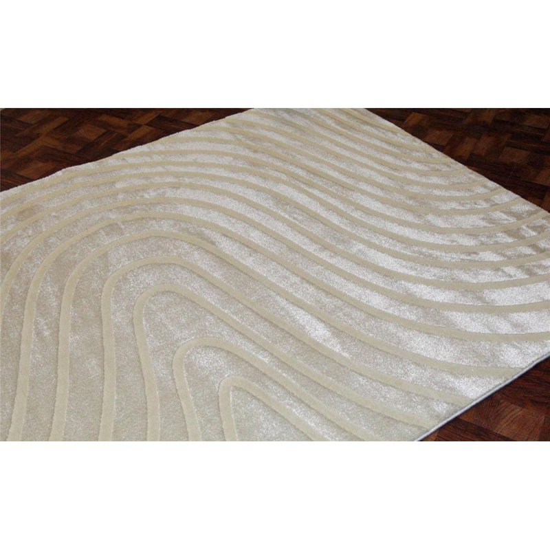 Tapis ivoire intérieur / extérieur Castillo, Rectangle 10 pi x 13 pi