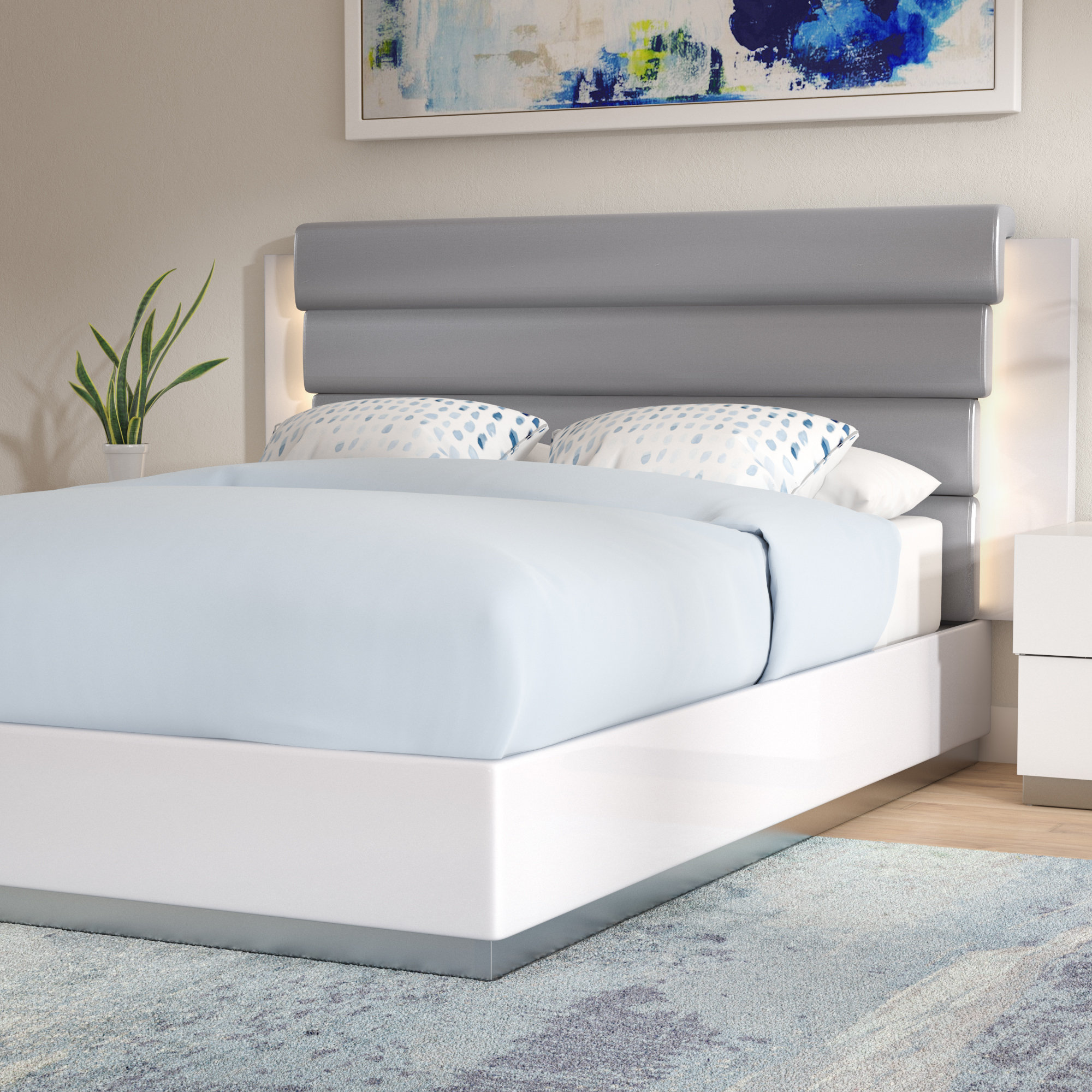 Aesara upholstered store platform bed