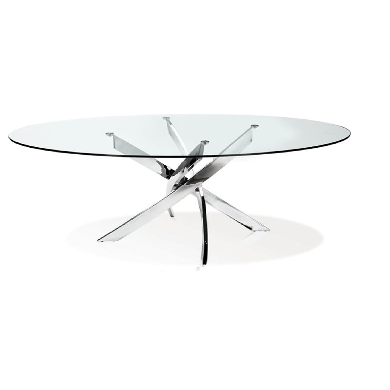 Table de salle à manger Kinclair, Chrome brillant