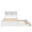 Lit plateforme double avec lit gigogne, tiroirs et port USB-673274724