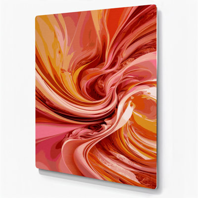Digital Abstraction 22 Brown Metal Wall Art