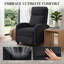 Fauteuil inclinable avec siège rembourré, siège de cinéma maison, noir-1340550677