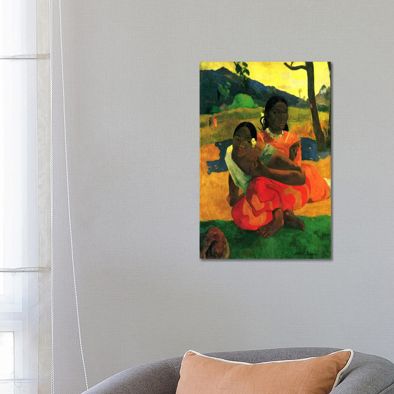 Nafea Faaipoipo (When Are You Getting Married) 1892 by Paul Gauguin - Wrapped Canvas Painting, 66.04 cm H x 45.72 cm W