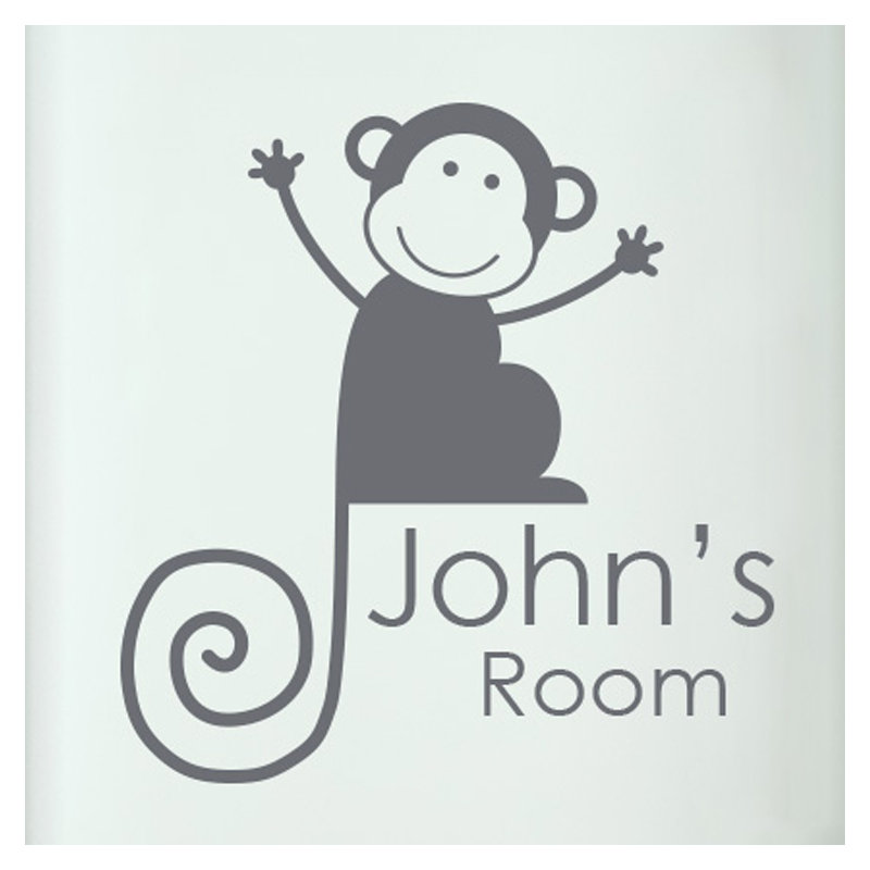 Animals Wall Decal, Grey