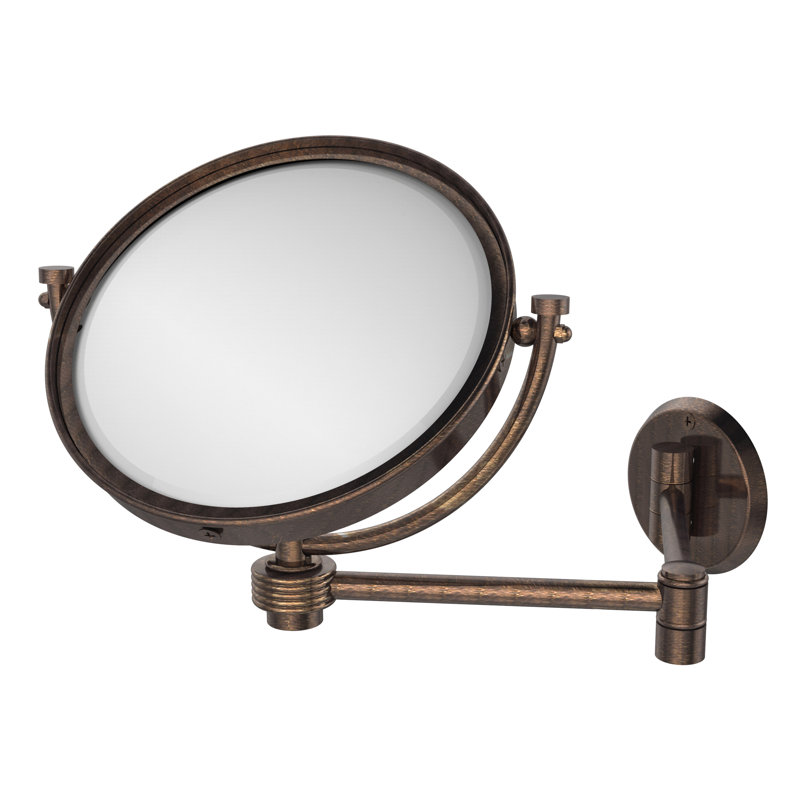 Miroir de maquillage/rasage contemporain moderne &, Blanc mat, 2X
