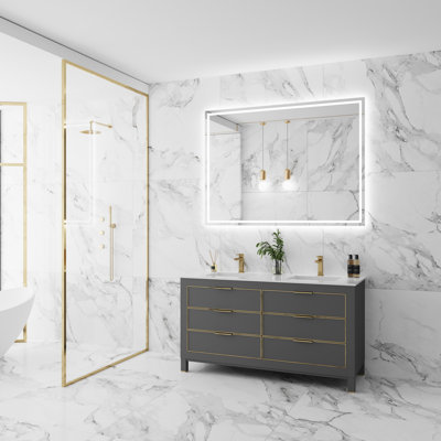 Ensemble de meuble-lavabo double 60 po Awa