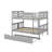 Full Over Full Bunk Bed With Twin Size Trundle And Ladder-1450255799