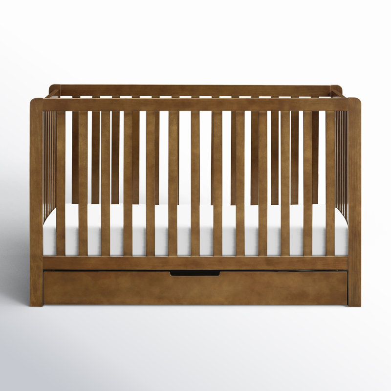 Colby 4-in-1 Convertible Crib with Storage, Walnut