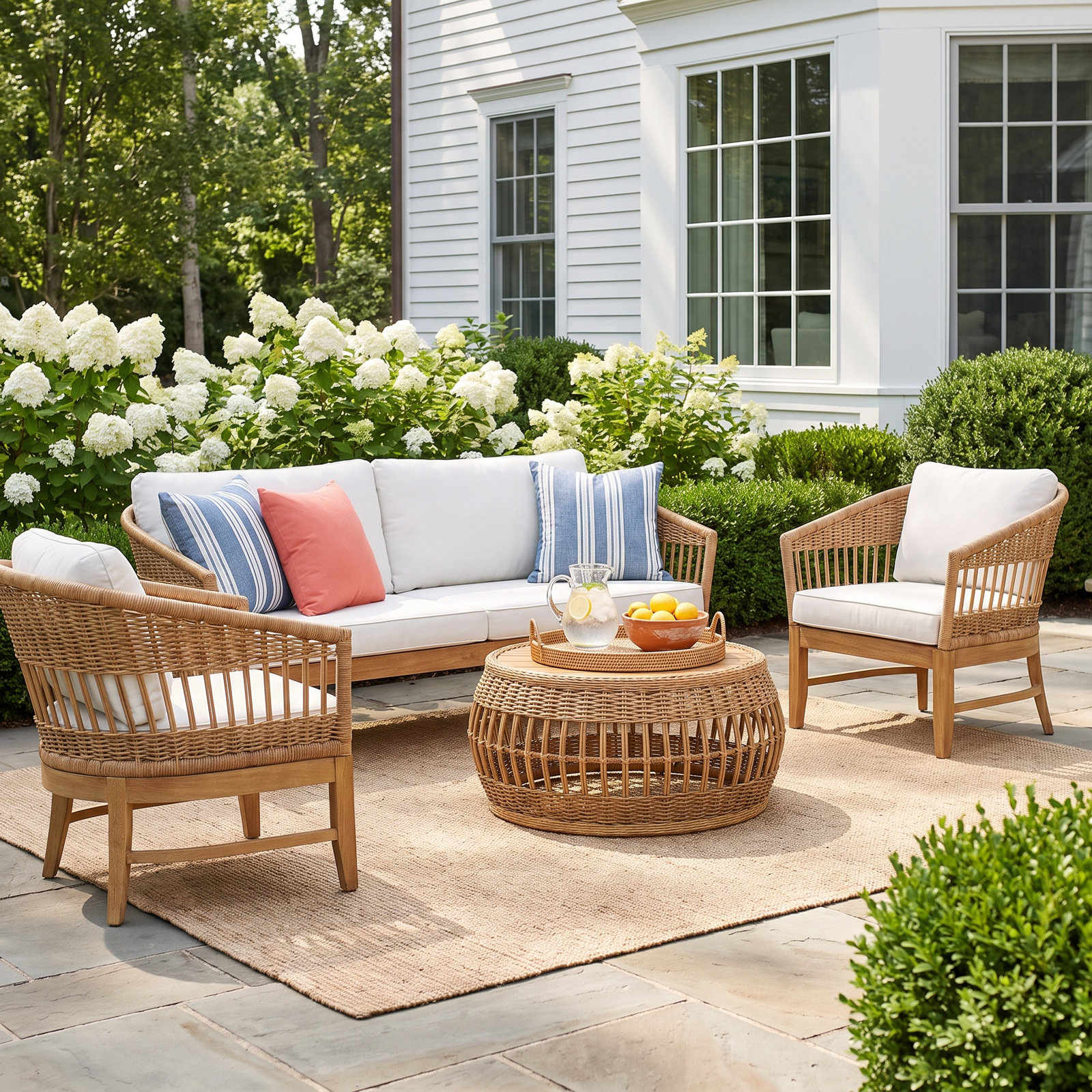 Dunkirk 5-Person Teak Patio Seating Group