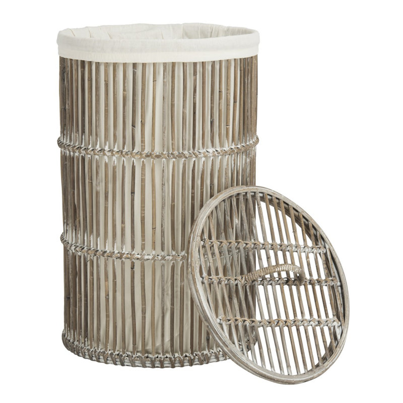 Laundry Hamper, White Wash