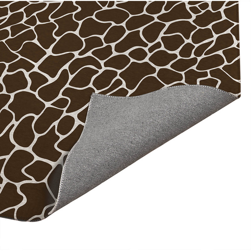 Tapis de cuisine Patch Play, Rectangle 4' x 6', Imprimé animal brun moka