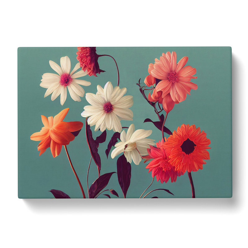 Enthralling Flowers - Wrapped Canvas Print, 35cm H x 50cm W x 3cm D