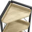  Corner Shelf 4 Tiers, Industrial Bookshelf With Cabinet,32d X 32w X 180h-458158727
