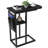 C-Shaped Black Side Table With Extra Storage – Versatile, Space-Saving, Ideal For Small Spaces And Multiple Uses