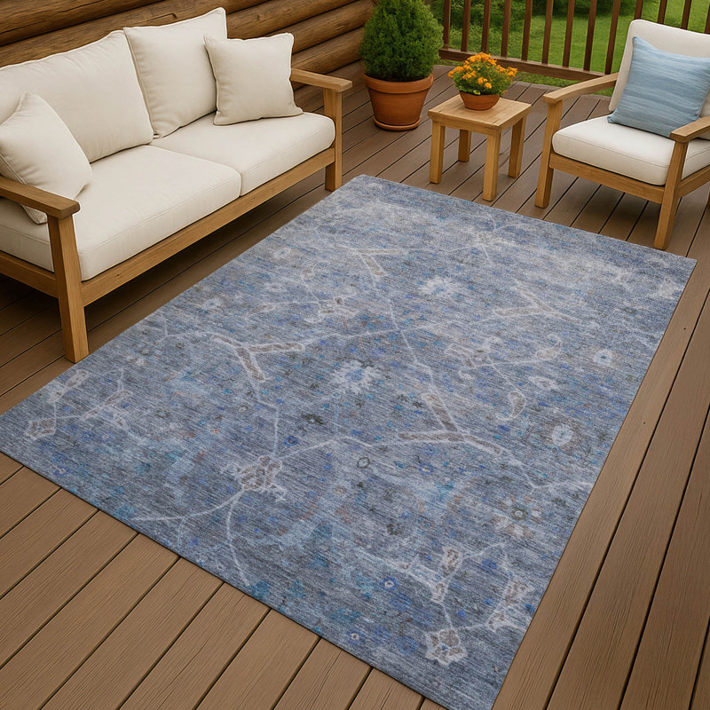 Machine Washable Indoor/Outdoor Chantille ACN2298 Global Rug, Rectangle 10' x 14'