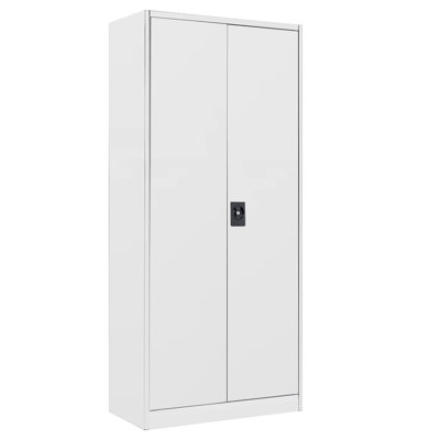 Metal Storage Cabinet With Lock Door, Adjustable Shelf Steel Cabinets For Office, Home