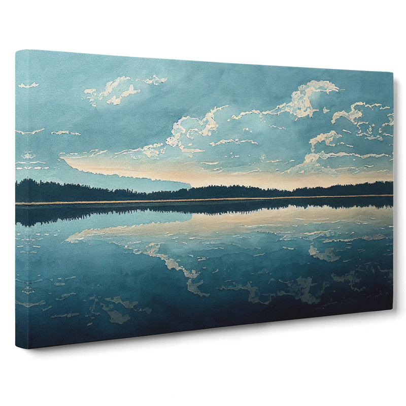 Idyllic Lake - Wrapped Canvas, 50cm H x 76cm W x 3cm D