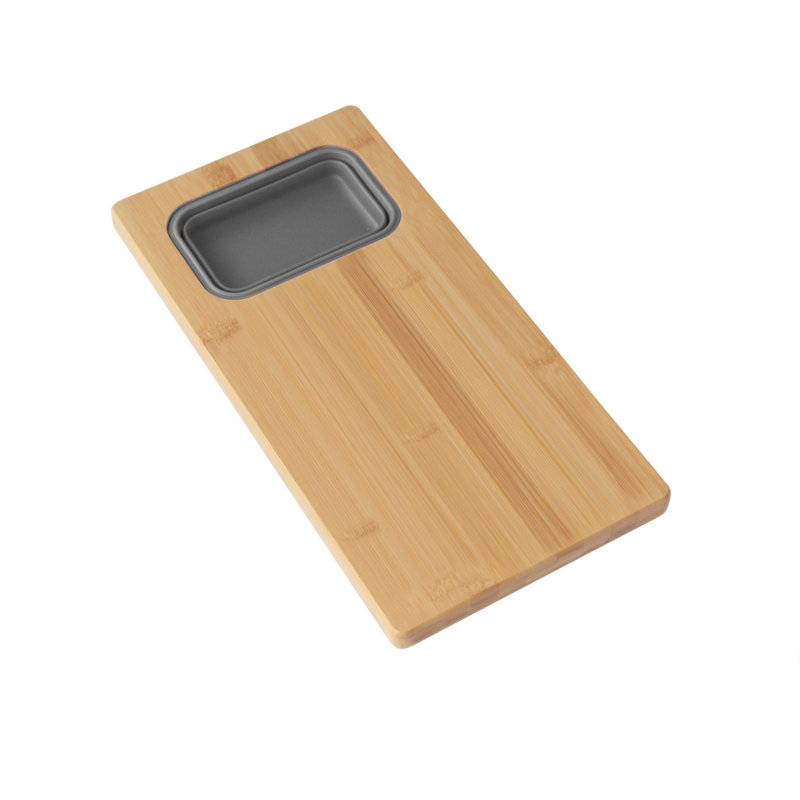 Ensemble de planche à découper en bambou avec 1 bac pliable Core Workstation, l 8,5 po x L 16,75 po