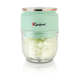 Mini Cordless / Rechargeable Chopper With Usb Cord & Glass Bowl (Green)