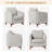 29.5" Wide Upholstered Barrel Accent Armchair With Storage Ottoman and Pillow-1641201762