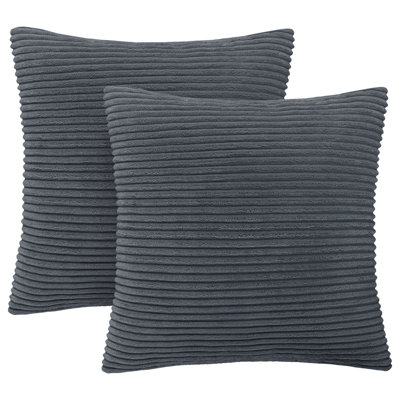 Aspire Homeware Striped Square Velvet Cushion Cover