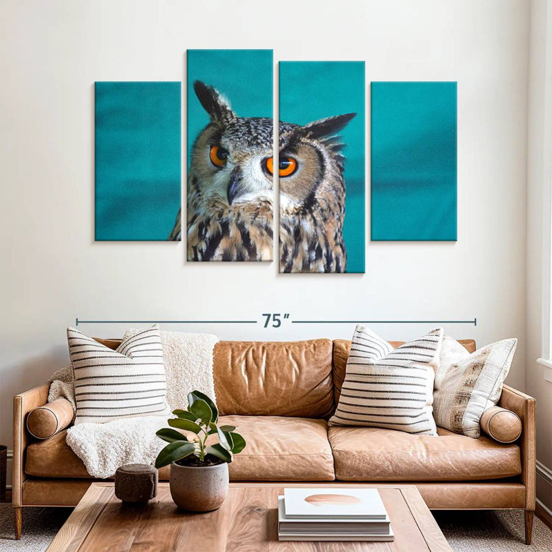 Brampt Charming Tiger Owl, 42" H x 68" W