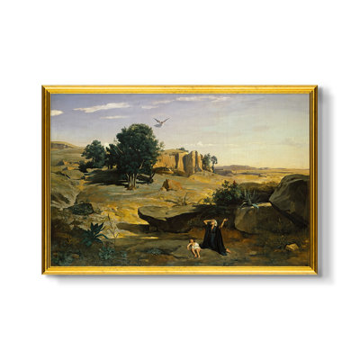 Hagar dans le désert (Hagar dans le désert), 1835 - Jean-Baptiste-Camille Corot - Toile encadrée sur mesure