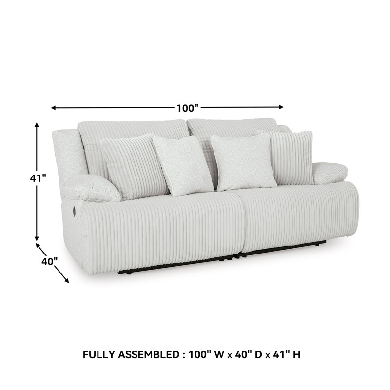 Matherly 2-Piece Sectional Loveseat, White