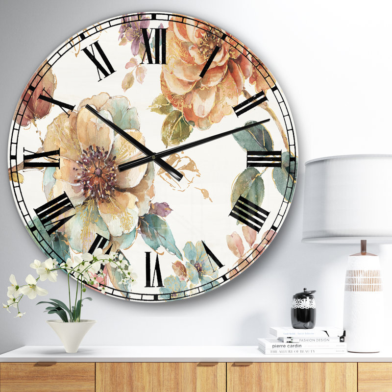 Horloge murale orange et crème, Moyen