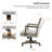 Bromley Farmhouse Linen Task Chair with Solid Wood Arm and Nailhead Trim-1411333448