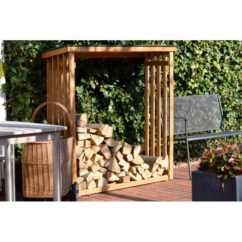 Aleris 140cm W x 50cm D Solid Wood Log Store