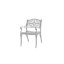 Chaises de patio en fonte d'aluminium avec accoudoirs, chaises de bistrot pour deux personnes en fonte d'aluminium, chaises d'extÃ©rieur pour le jardin, la pelouse, la vÃ©randa, la cour et la piscine, noires avec bords peints en dorÃ©