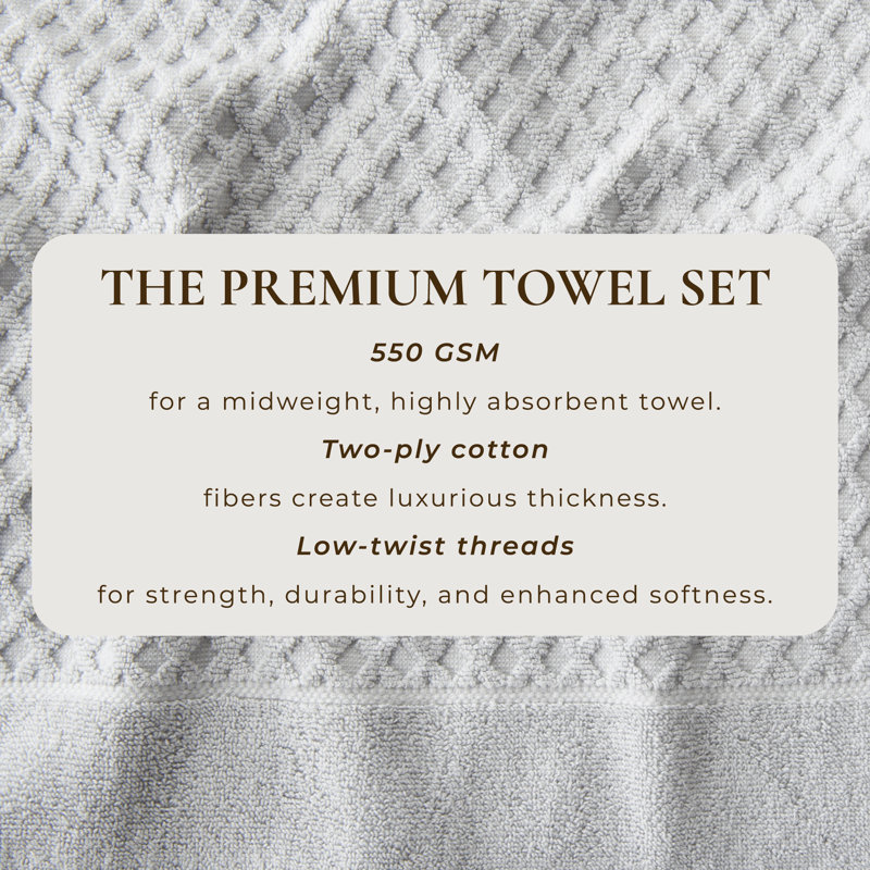 FreshFolds Ultra-Soft & Absorbent 100% Cotton 6-Piece Towel Set