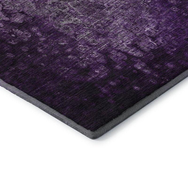 Tapis mauve Premium lavable à la machine 1 pi 8 po x 2 pi 6 po Cerrito AMF565, Rectangle 1 pi 8 po x 2 pi 6 po