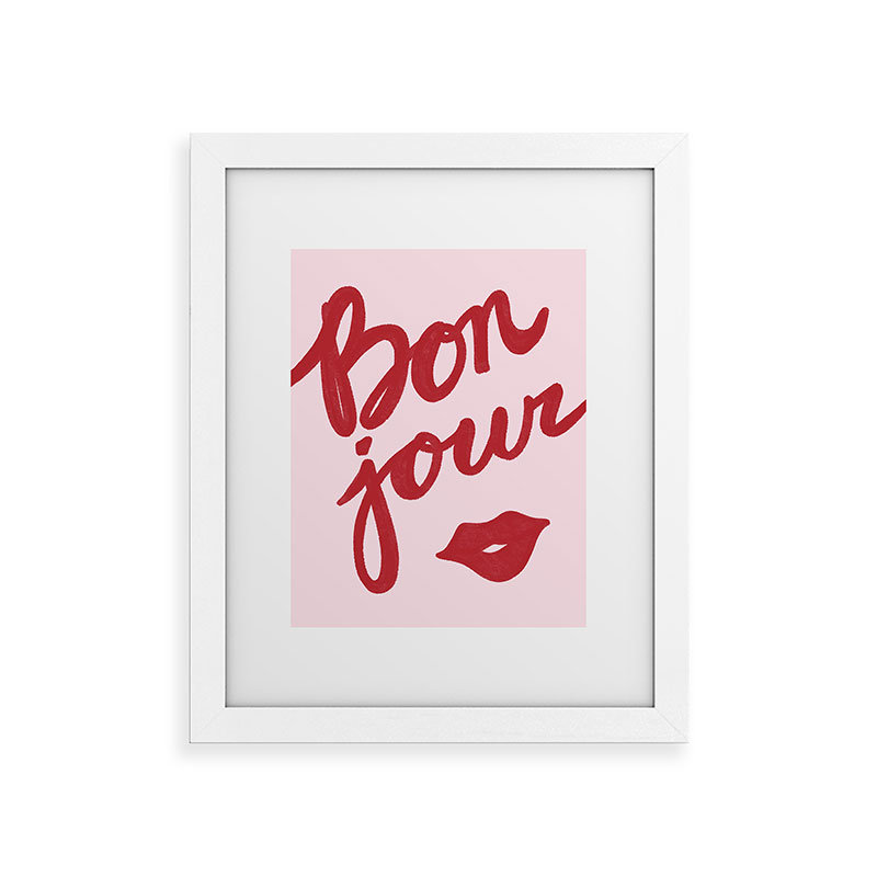 Athènes Athènes Bonjour II, reproduction d'art encadrée, Cadre en bois blanc, H 19 po x l 13 po x P 1,5 po