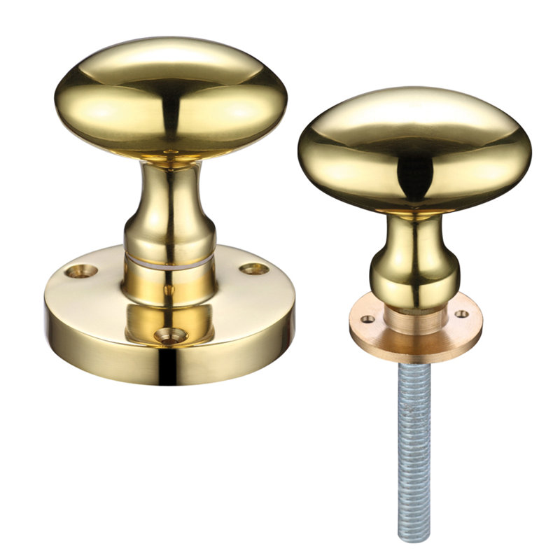 Hagberg Knobset, Polished Brass