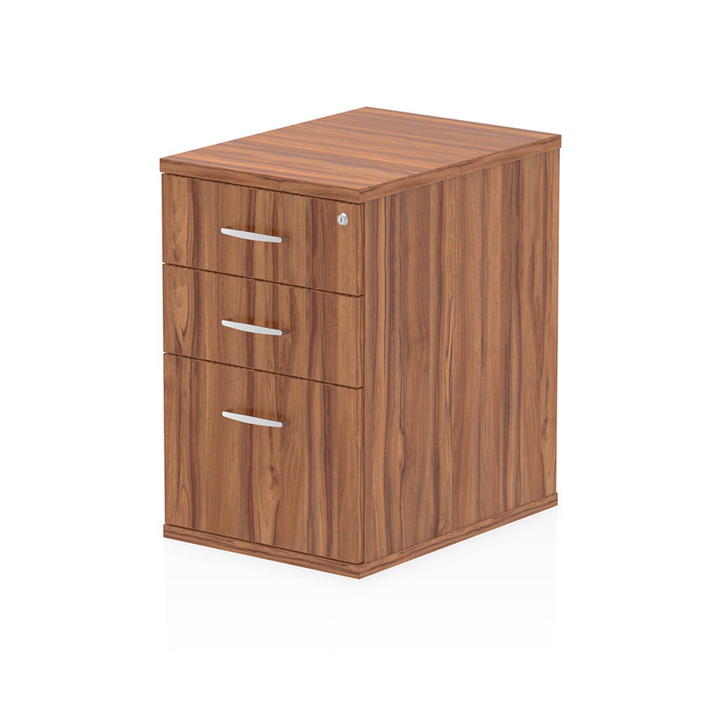 Impulse 42.5cm Wide 3 -Drawer File Cabinet, Walnut