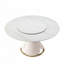 Table de salle à manger moderne 59,05 "en pierre artificielle avec plateau rond 31,5"-86184918-86184916