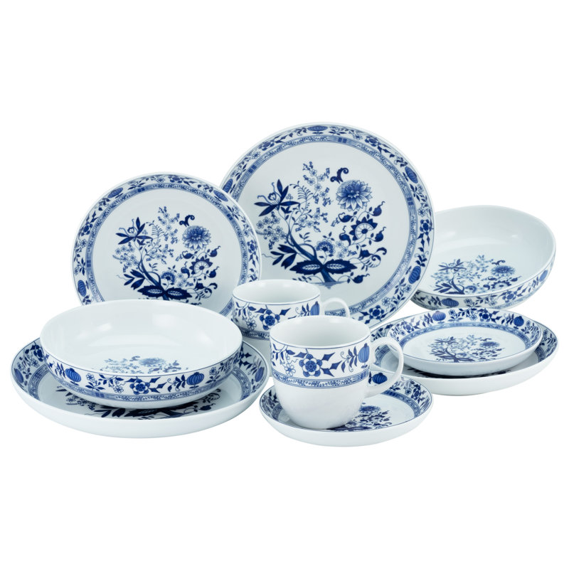 Allround - Onion Pattern 10 Piece Dinnerware Set, Service For 2