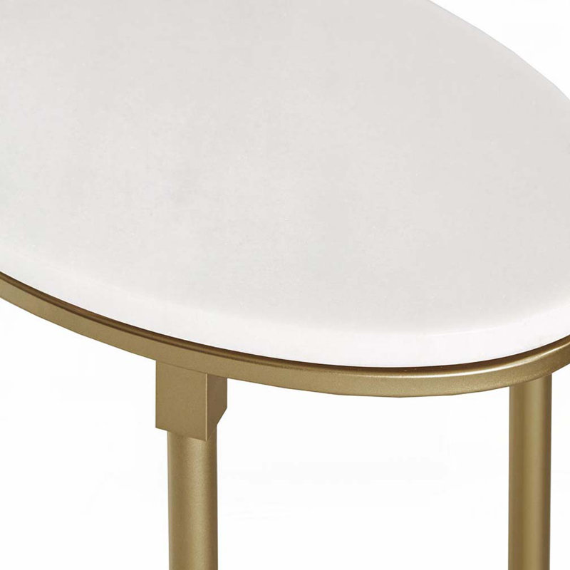 Table basse en marbre avec base en métal