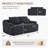 Compression Sofas with Storage, 67 Inch Foam Modern Couch for Small Home