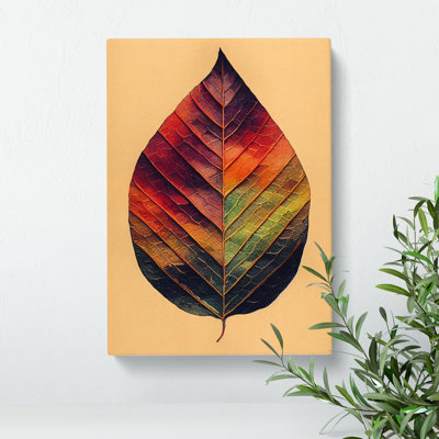 Leaf Painted No.1 - Wrapped Canvas Print