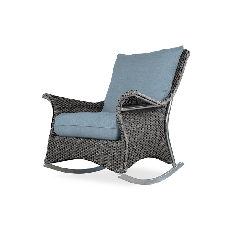 Mandalay Outdoor Chair, Bamboo Bay Sky, Hickory