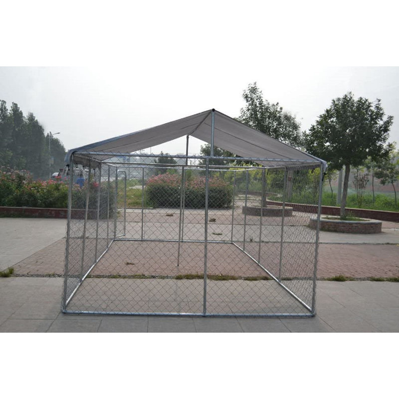 Backyard Dog Kennel Outdoor Pet Pen Chain Link Fence 20'x10'x6' i.e. 3x6 Meters