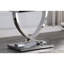 Table de bout 1Pc de style moderne glam 18mm en faux marbre sur la base de la base en acier inoxydable avec structure en métal et finition chromée - non incluse