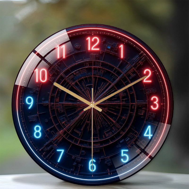 Horloge murale moderne à DEL avec caractéristiques - horloge murale moderne en verre 12 po