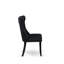 L'ensemble de salle à manger 5 pièces pour 4 personnes comprend une table ronde de 48 po avec piédestal et 4 chaises Parson en polyester noir, noir sablé-56364874