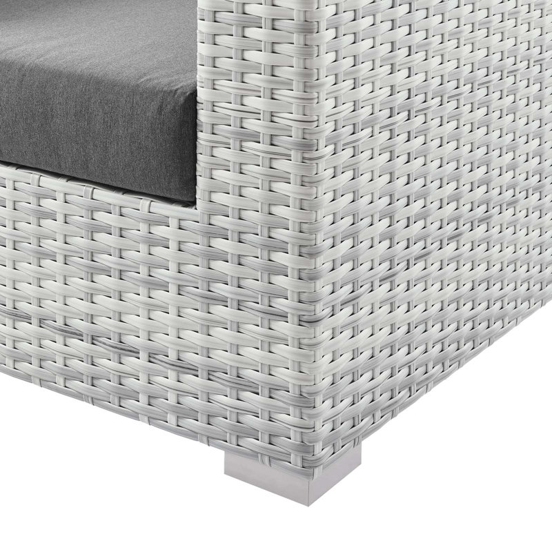 Convene Outdoor Patio Left-Arm Loveseat, Charcoal, Right Hand Facing