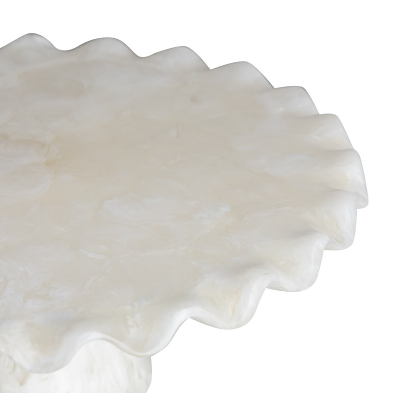 Présentoir à gâteaux en résine grand, Blanc, H 3,54 po x l 11,22 po x P 11,22 po