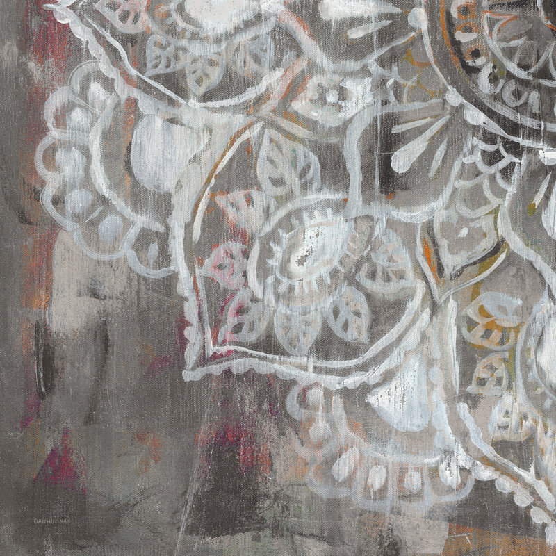 Mandala In Neutral II Sq III by Danhui Nai - Wrapped Canvas Painting, 30cm H x 30cm W